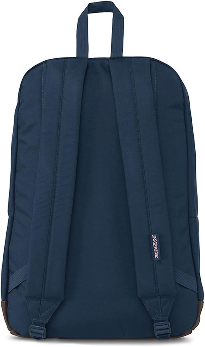 JanSport Cortlandt Laptop Backpack, Navy, 15” Laptop Sleeve-Synthetic Leather Shoulder Computer Bag with Large Compartment, Padded Straps- Rucksack for Men, Women