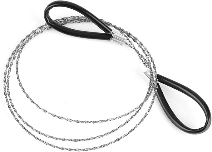 Steel Wire Saw Scroll, Emergency Camping Hunt Survival Chainsaw, Outdoor Survival Wire for Bushcraft Gear Hunting Hiking Tree Cutting