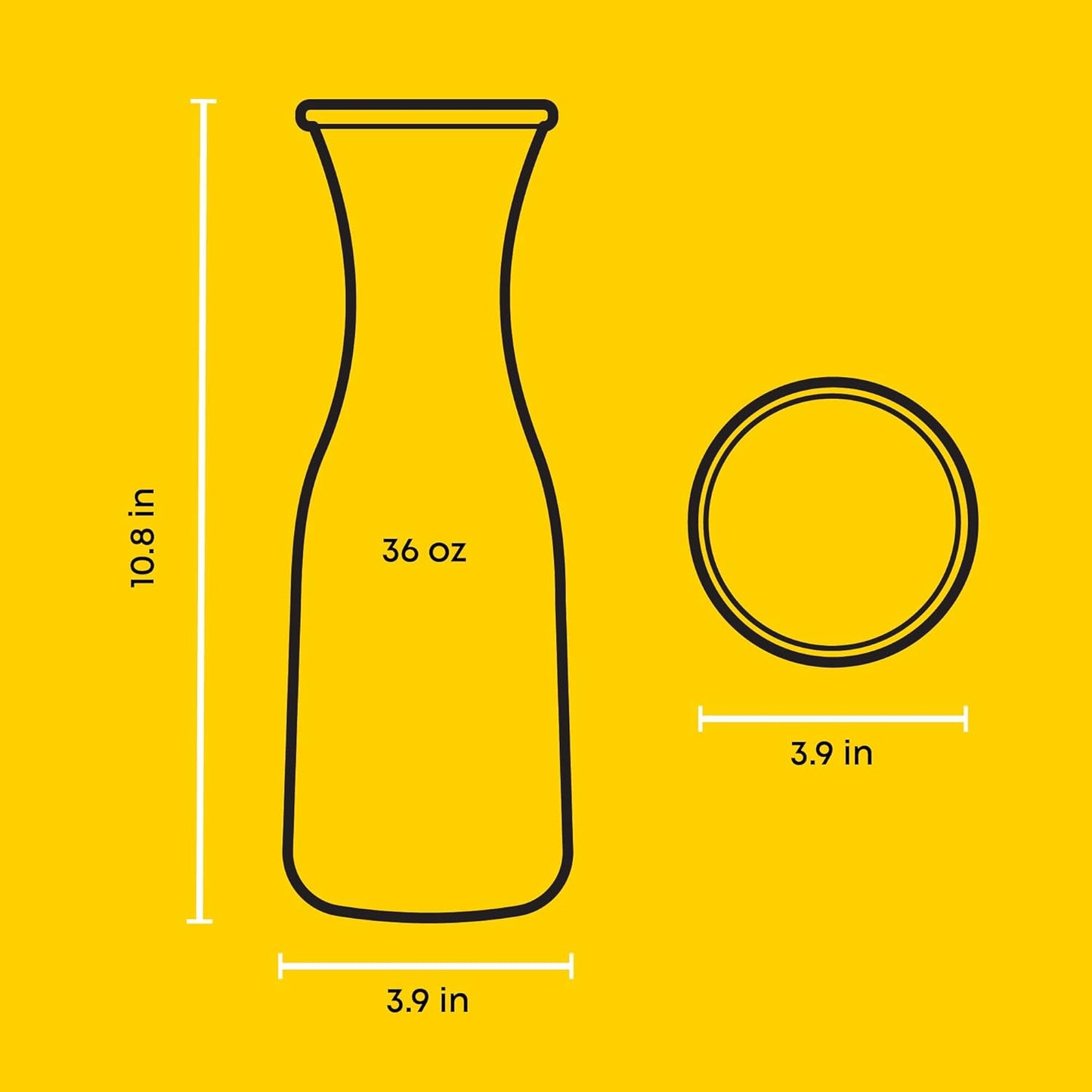 JoyJolt Glass Carafe with Lid, Set of 3 – 1 Liter Glass Pitcher for Mimosa Bar, Water, Iced Tea, Juice, Wine, Lemonade, Milk – Dishwasher Safe Beverage Drink Dispensers for Brunch, Parties