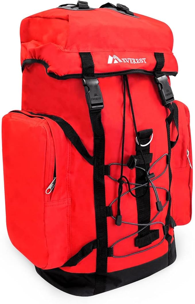 Everest Hiking Pack, Red, One Size