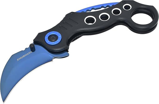 Gift for Father,Hunting Sharp Raptor Claw Knife,Spring Assisted Folding Pocket Knives(Blue)