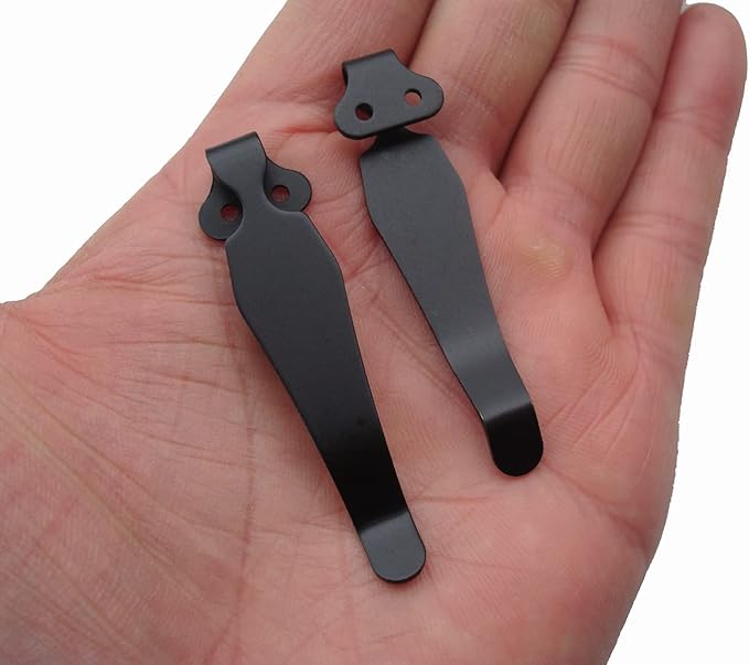 EDC Deep Carry Pocket Clips Replacement for Spyder C10 C11 C81, Folding Knife Clip for DIY Knives Maker,Pack of 2 pcs