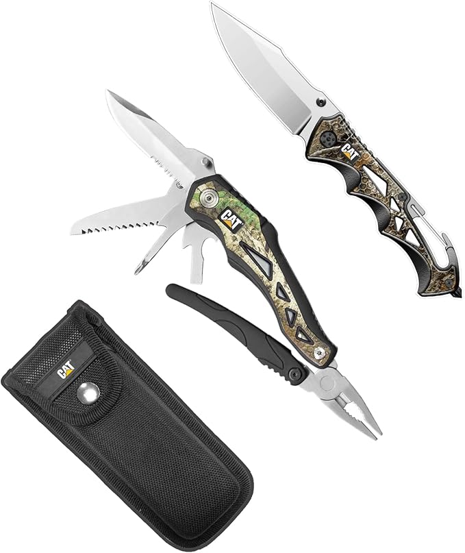 Cat 2 Piece Multi-Tool and Knife Gift Box Set with Real Tree Camo - 240358