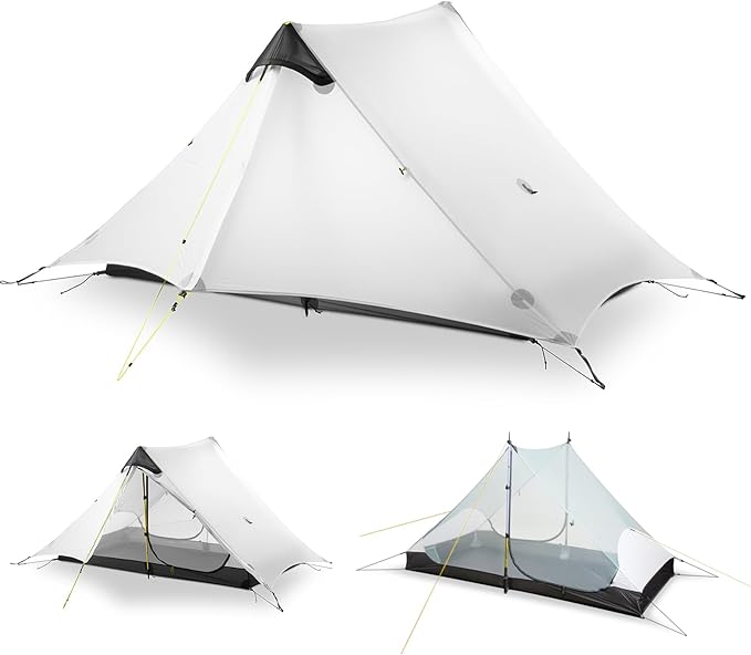 LANSHAN Ultralight Tent 3-Season Backpacking Tent for 1-Person or 2-Person Camping, Trekking, Kayaking, Climbing, Hiking
