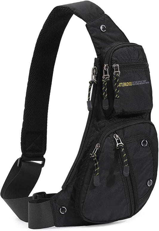 KPYWZER Men Crossbody Shoulder Chest Day Pack Sling Bag Backpack