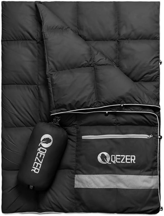 Down Camping Blanket,600+Fill Power，Foldable Into a Pillow,Light，It is The Best Choice for Outdoor Activities, Picnics, Beaches, and Travel.