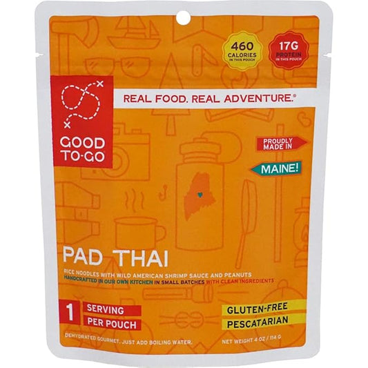 GOOD TO-GO Pad Thai | Camping Food, Backpacking Food (Single Serving) | Just Add Water Meals, Backpacking Meals | Dehydrated Meals Taste Better Than Freeze Dried Meals