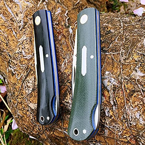 Watchman Brother1512 Blade Knife Mircarta Grips Lock Back Pocket Knife … (Green Micarta)