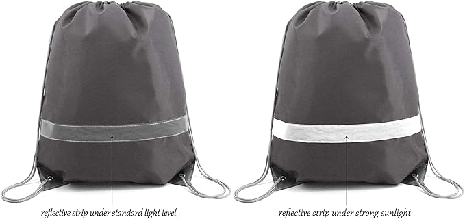 BeeGreen Drawstring Backpack Bags 20,30,50 Packs Reflective String Bags for Gym Sport Trip Cinch Sack DIY for Women Men