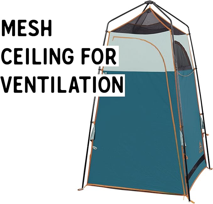 Kelty Discovery H2GO Privacy Shelter, Campsite Shower and Changing Shelter, Zippered Entry, Steel Pole Frame, Freestanding
