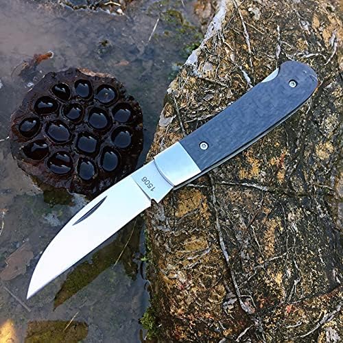 Watchman Brother1506 Blade Knife Carbone Fiber Bone Grips Lock Back Pocket Knife … (carbon fiber)