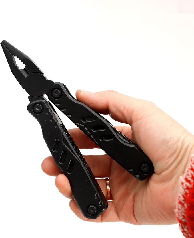 All In One Tool Multi-tool 13-in-1 Multitool Needle Nose Plier, Stripper, Wire Cutter,Bottle Opener,Can Lifter,Cross Screwdriver,Saw Blade For Outdoor, Survival, Camping, Hunting and Hiking