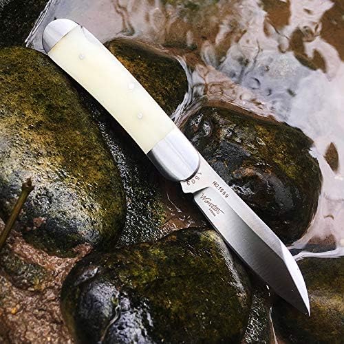 Watchman 1503BN Cowfish VG10 Blade Knife Bone Grips Lockback Pocket Knife …