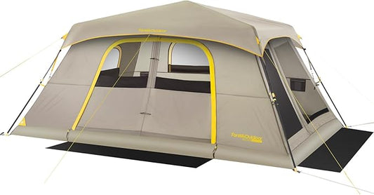 FanttikOutdoor Camping Tent, Lightweight 8/10 Person Instant Cabin Tent Setup in 60 Seconds with Rainfly & Windproof, Ultralight with Carry Bag for Family Camping & Hiking, Upgraded Ventilation