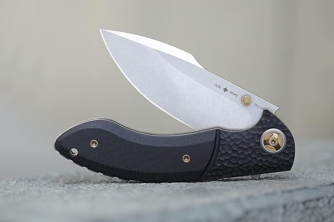 Drop + Eric Ochs Orca Titanium Liner Lock Folding Pocket Knife, EDC, Collector's Knife