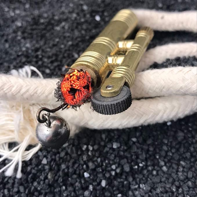 Vintage Lighter Retro Trench Rattlesnake Rope Velvet Metal Lighter Fire Starter Camping Outdoors,No need for Kerosene/gas,#3