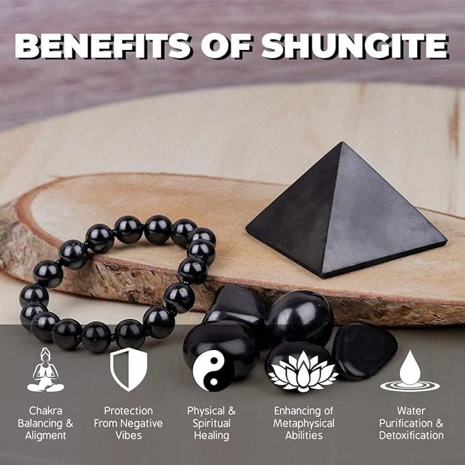 Heka Naturals Elite Shungite Water Chips | 100g - Water Filter Crystals for Drinking Water - Water Purification, Healing Crystals, Water Mineralization - Natural Noble Shungite Crystals