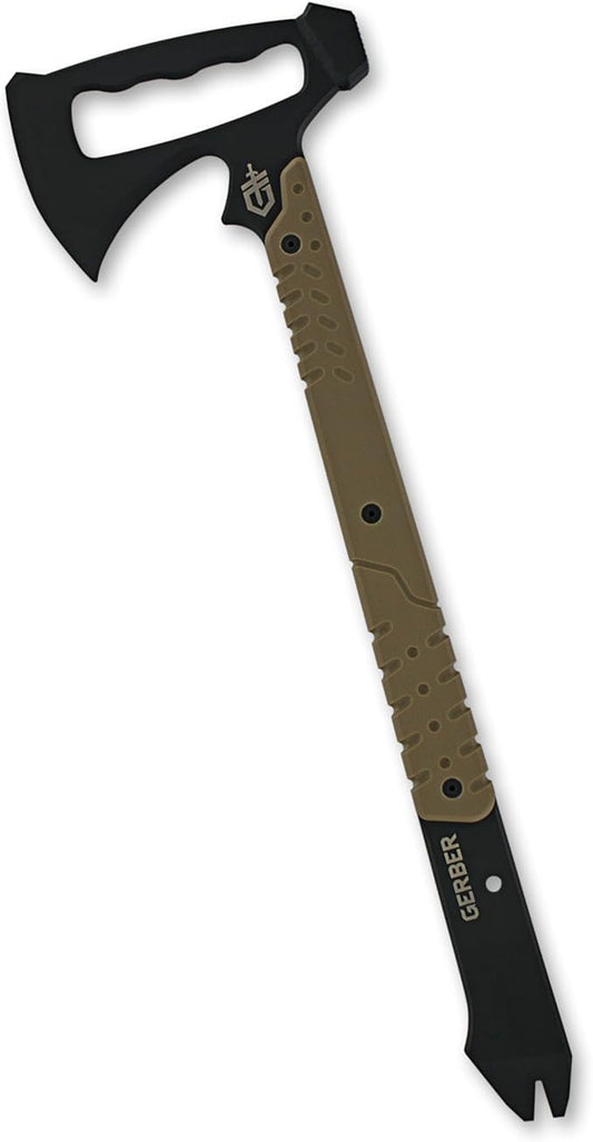 Gerber Gear Downrange Tactical Tomahawk - Multi-Tool Hammer Head Survival Axe with Steel Prybar - Tactical Gear with Included MOLLE Sheath