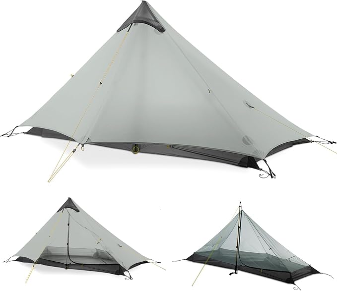 LANSHAN Ultralight Tent 3-Season Backpacking Tent for 1-Person or 2-Person Camping, Trekking, Kayaking, Climbing, Hiking