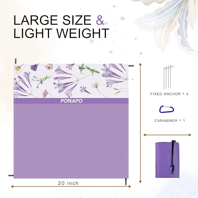 Beach Blanket Waterproof Sandproof, Picnic Blanket, Large Beach Mat 4-7 Adults, Lightweight Durable Sand Free Mat Quick Drying for Beach Travel Camping Hiking Picnic 79"x79"