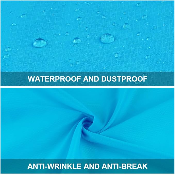 Ainiv Picnic Blanket, Mini Pocket Beach Mat 43.3 x 55.1IN (2-3 People) Foldable, Lightweight Waterproof Sand Free, Foldable Thin Ground Sheet for Outdoor Camping Hiking Travel - with Hand Strap