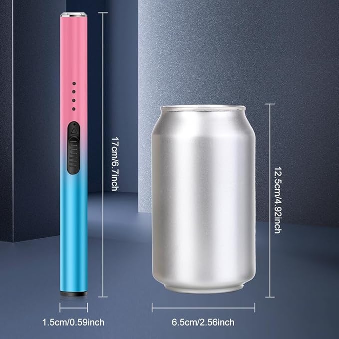 LcFun Electric Candle Lighter Rechargeable USB Lighters Flameless Plasma Arc Lighter Windproof Electronic Lighter Long Lighters for Candles, Grill, Camping, Gas Stoves