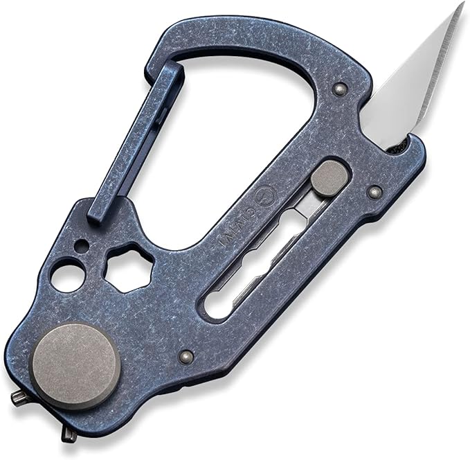 CIVIVI Polymorph Titanium Carabiner Multi-Tool with Utility Blade, Bottle Opener, Screwdriver C20045-3