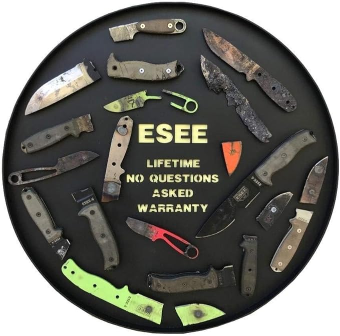 ESEE Authentic Model 5 Tactical Survival Fixed Blade Knife - Ambidextrous Kydex Sheath - SERE Team Designed (ESEE-5S-E)