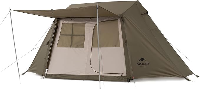 Naturehike Village Camping Tent,4/6/8 Person Tents for Camping, 60S Easy Setup Instant Tent for Family Camping, Car Camping