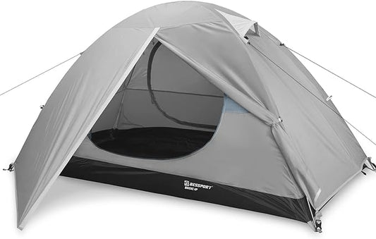 Bessport Camping Tent 1/2 Person Tent Waterproof Two Doors Backpacking Tent Easy Setup Lightweight for Outdoor, Hiking Mountaineering Travel