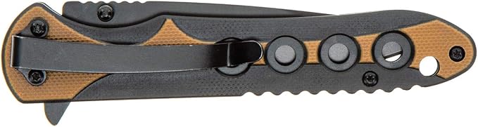 Schrade 3.5" Frontier Ultraglide Folder Knife with 3CR13 Steel Black Oxide Blade & G10 Scale Handle with Finger Flipper and Pocket Clip for Outdoor Survival, Camping and Everyday Tasks