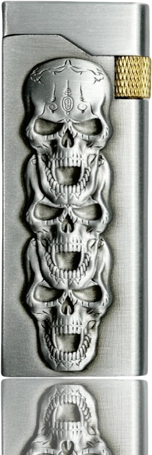 Cool Jet Torch Lighter Fun Refillable Butane Lighter Adjustable Windproof Unique Gifts for Men/Women,Fireplace Candle Camping BBQ (without Butane Gas) (05)