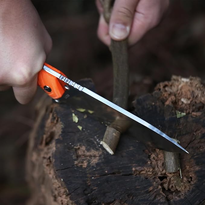 DC53 Steel 5" Fixed Blade Hunting Knife with Kydex Sheath, Camping Fishing Multi-Purpose Outdoor Gear with G10 Handle, Camping Bush Knife, Gifts for Men