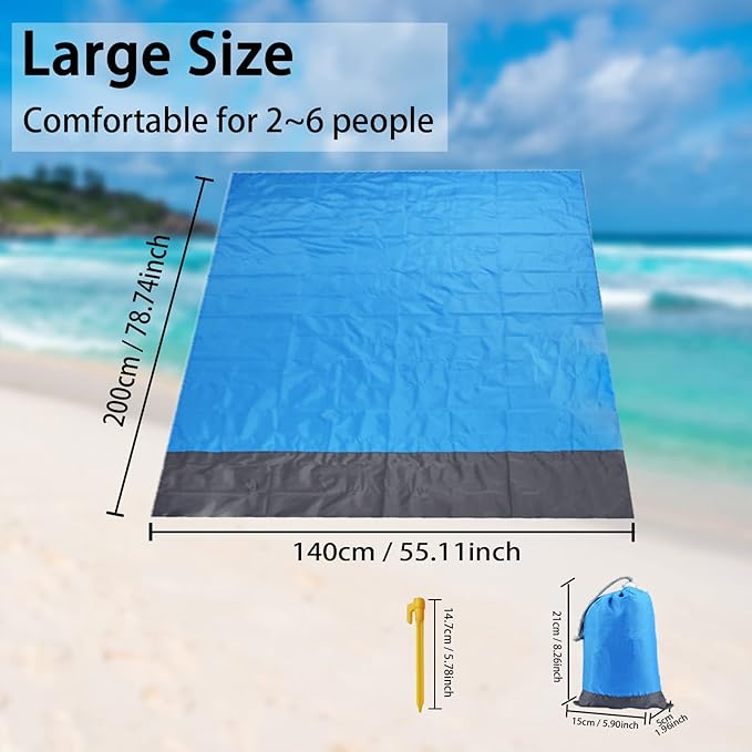 Beach Mat Outdoor Camping Waterproof Beach Mat Foldable Lawn Nylon Material Beach Mat Picnic Mat
