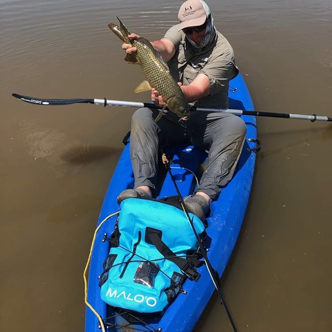 Malo'o 30L Waterproof Roll-Top Backpack - Ideal for Beach, Backpacking, Fishing, and Kayaking - Heavy-Duty Beach and Boat Accessory