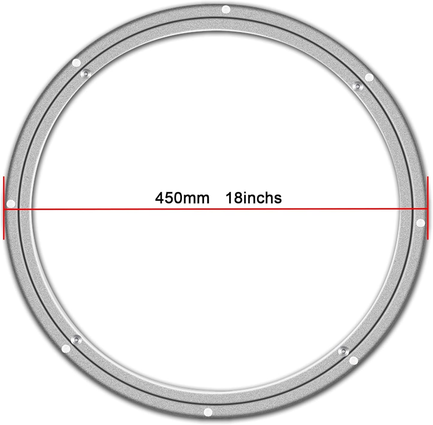 18 Inchs Heavy Duty Lazy Susan Aluminum Hardware Metal Rotating Turntable Bearings Swivel Plate Hardware for Dining-Table and Workbench …