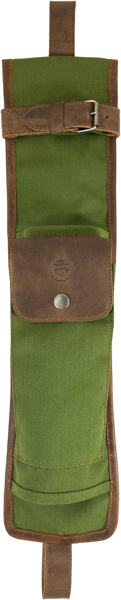 Bushcraft Axe Carrier, Lumberjack Outdoor Essential, Camping Accessories, Water Resistant Canvas and Full Grain Leather, Handmade, Olive