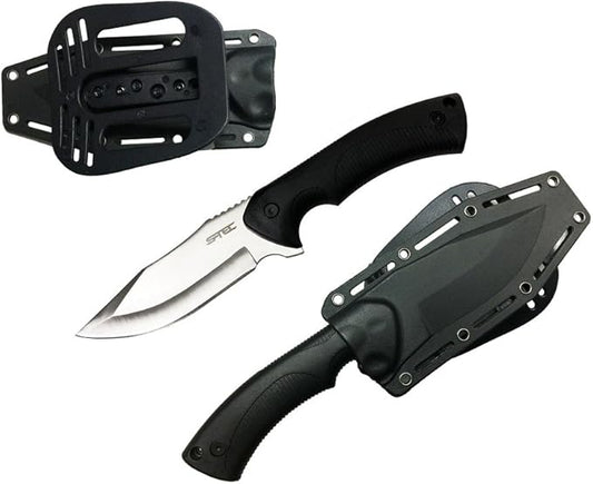 9" Full Tang Tactical Knife with ABS Plastic Sheath (Silver Tactical)