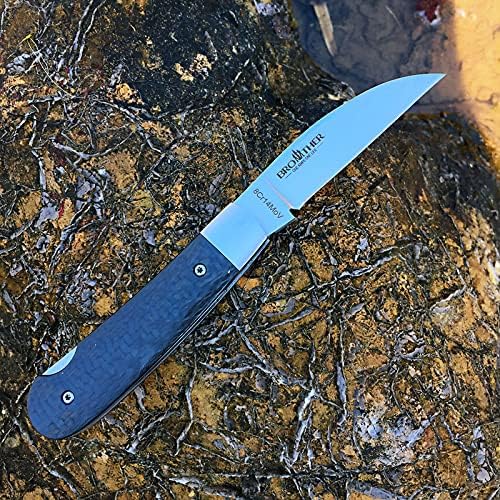 Watchman Brother1506 Blade Knife Carbone Fiber Bone Grips Lock Back Pocket Knife … (carbon fiber)