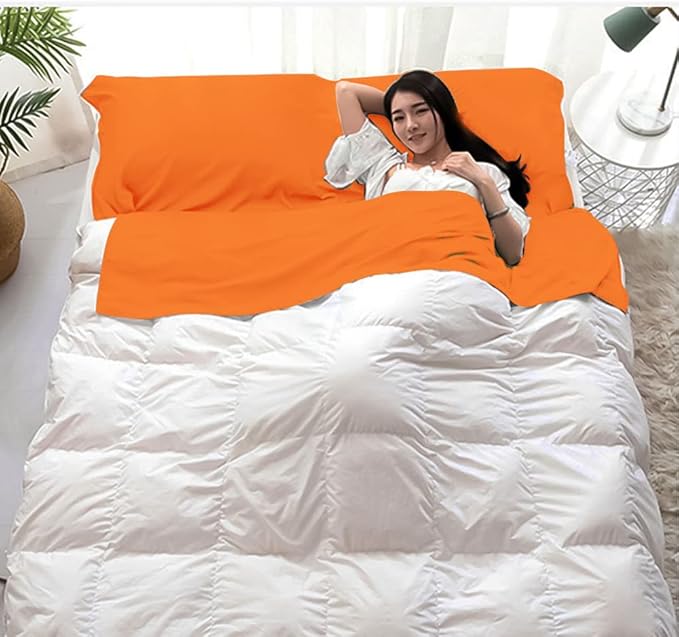 Sleeping Bag Liner Lightweight Compact Sleeping Bag Sack Portable Clean Travel Sheet Camping Sleep Sheet for Backpacking Hotel Hiking