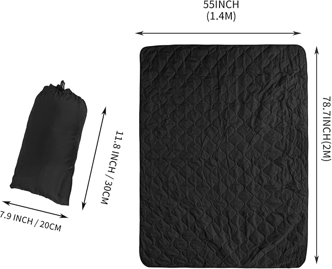 Poncho Liner Military Woobie Outdoor Camping Woobie Blanket for Travel, Beach, Grass, Picnic, Car Emergency, Outdoor, Survival