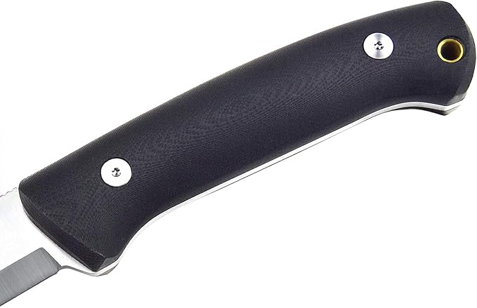 Harnds Forester Full Tang Fixed Blade Knife with Sandvik 14C28N Blade Bushcraft Tactical Outdoors Hunting Survival and EDC (G10 handle+kydex sheath)