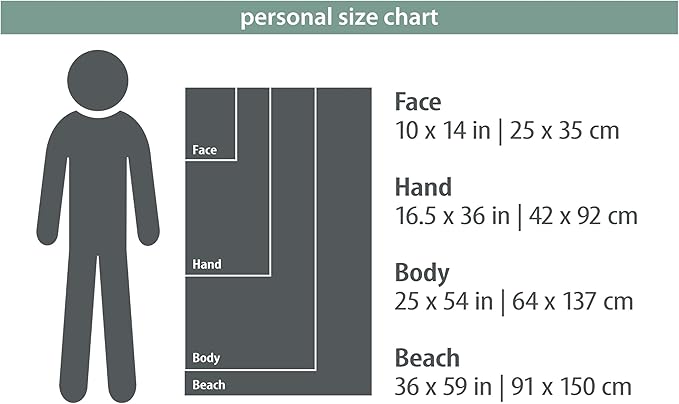 PackTowl Personal Ultralight Microfiber Camping and Travel Towel, Balance Print, Body