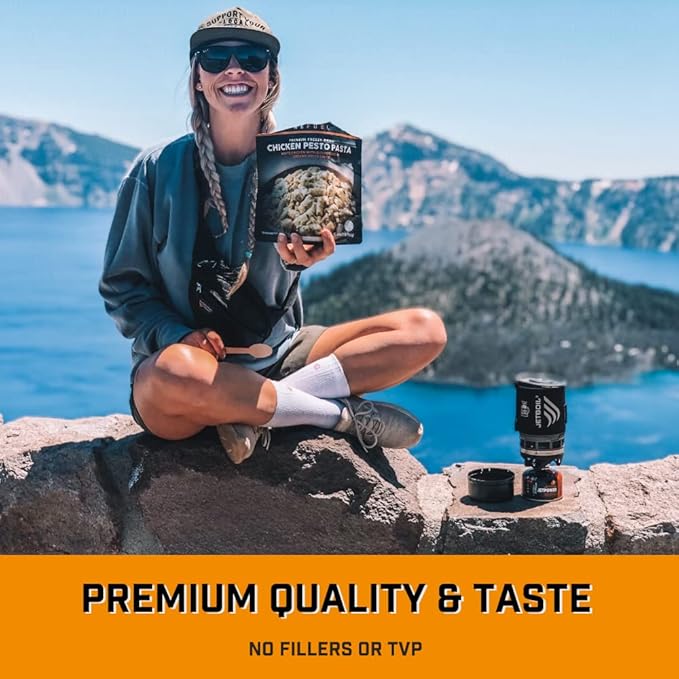 Peak Refuel Chicken Pesto Pasta | Freeze Dried Backpacking and Camping Food | Amazing Taste | High Protein | Real Meat | Quick Prep (6-Pack)