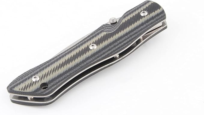 Sanrenmu 9051 Folding Knife 8Cr14Mov Blade G10 Handle None Lock with Clip Pocket Knife