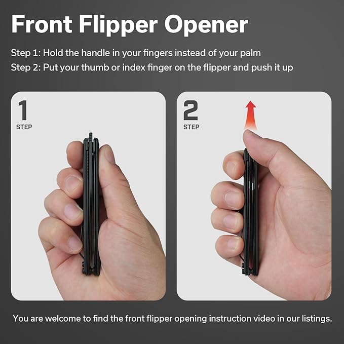 SENCUT Small Pocket Knife for Men, Front Flipper knife for EDC, Jubil Folding Knives with 2.95 inches D2 blade, G10 Handle with Liner Lock, Slim Gentleman’s knives for Gift (Black)