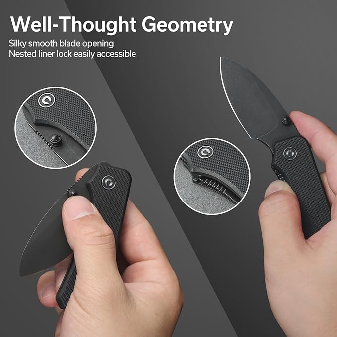 CIVIVI Baby Banter Pocket Folding Knife for EDC, 2.34" Blade Small Knife with Titanium Thumb Stud Opener C19068S-2