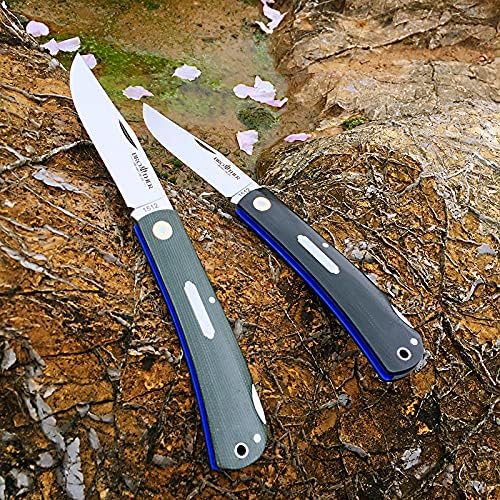 Watchman Brother1512 Blade Knife Mircarta Grips Lock Back Pocket Knife … (Green Micarta)