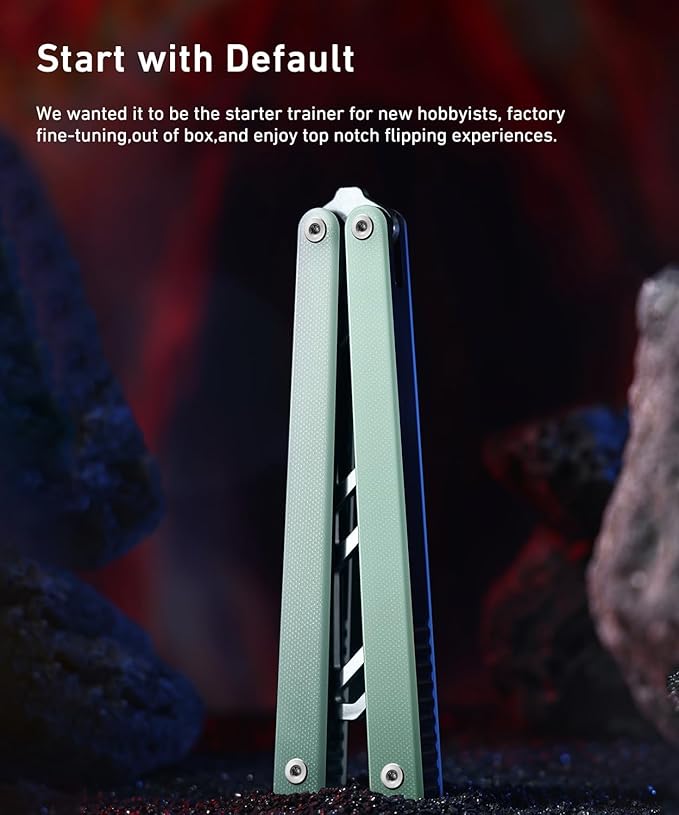 Thomas Default,Start with Default,Fine-tuning Bushing System,G10 & 7075 AL Channel Handle,Multifunctional Tool Suitable for Camping Outdoor Survival.(JadeGreen)