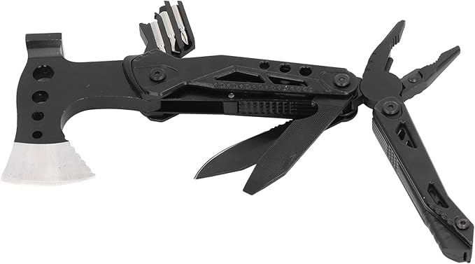 Foldable Multifunctional Axe Portable Axe Hammer Pocket Size Multitool Stainless Steel Tool for Outdoor Camping